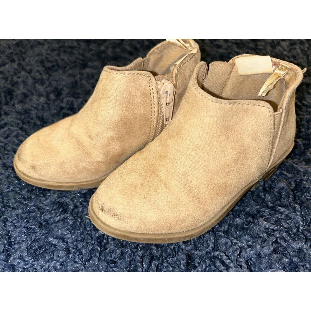Toddler Girls Ankle Boots Beige Size 6 Old Navy Brand